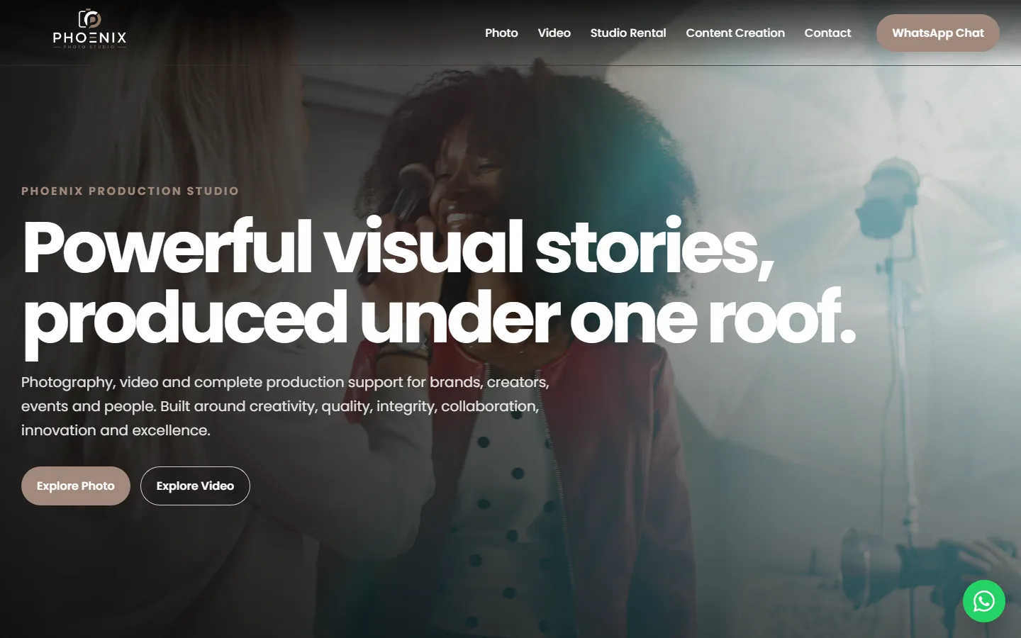 Phoenix Production Studio home page: Powerful visual stories, produced under one roof