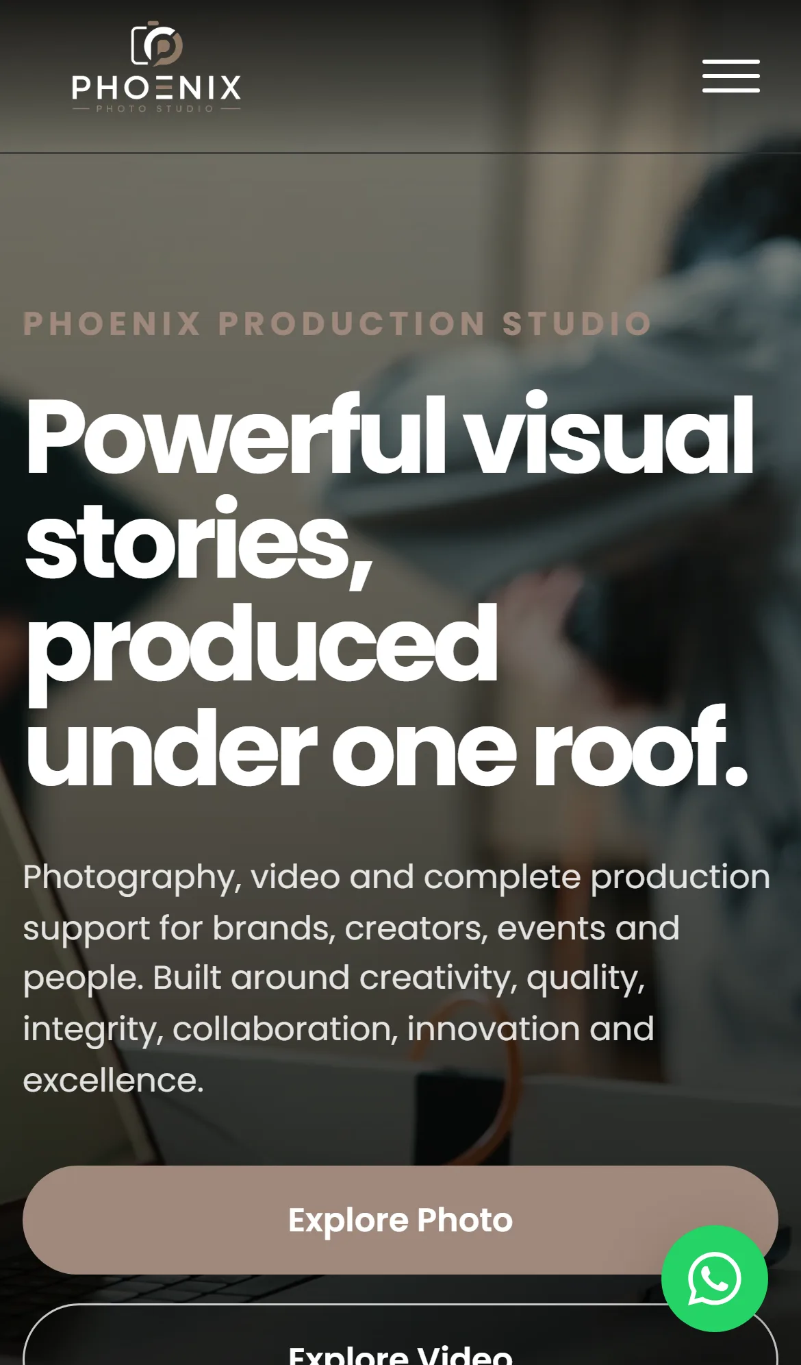 Phoenix home page on a phone